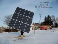 Gail Sopiarz's 2.8kW Tracking Array in Thorp, Wisconsin (December, 2009)